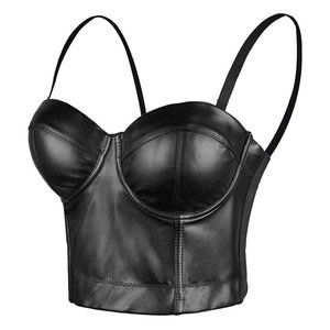 JUJ Crop Top Gothic Punk Push Up Bra